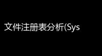 文件注册表分析(SysTracer)